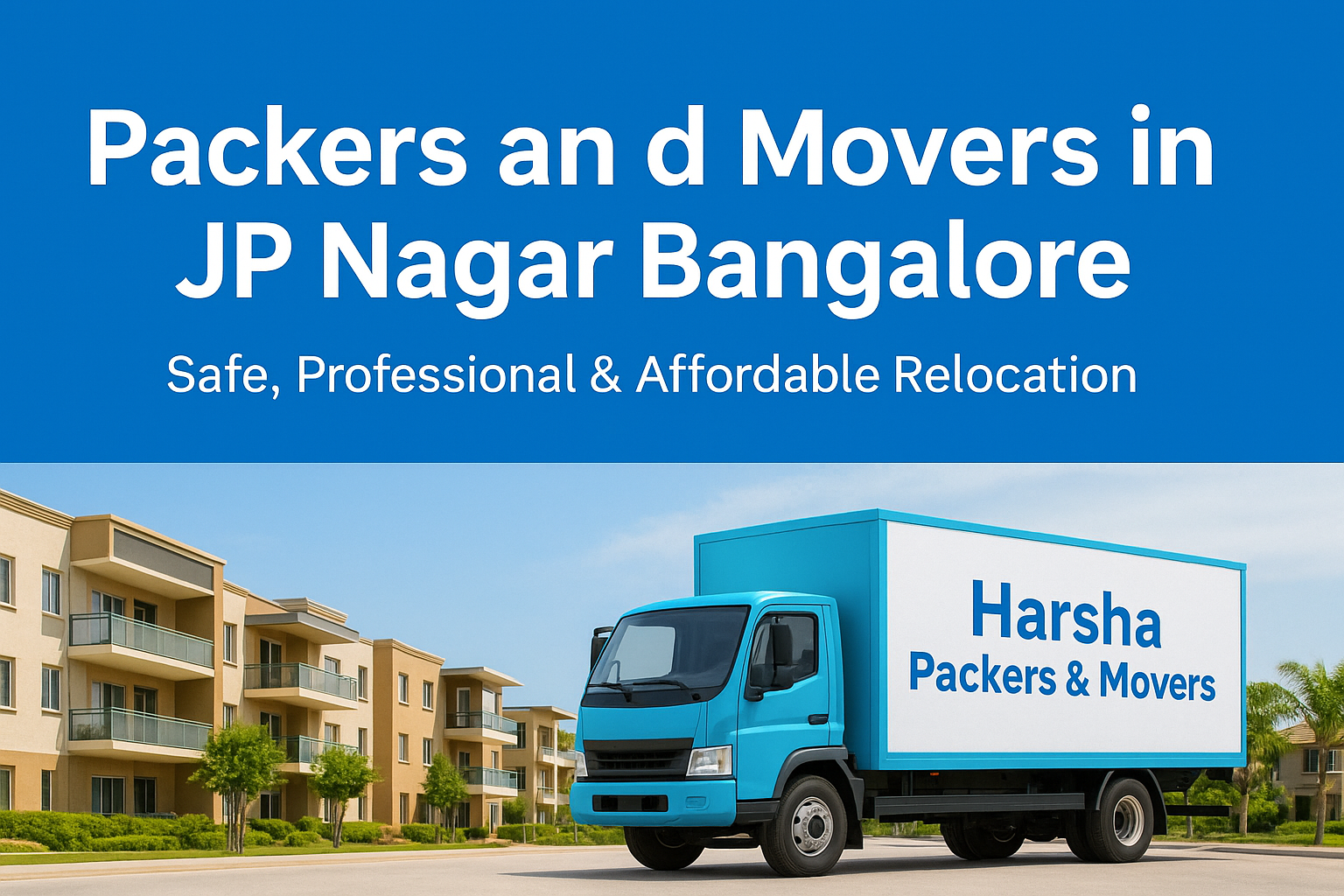 Packers and Movers in JP Nagar Bangalore – Harsha Packers & Movers Banner