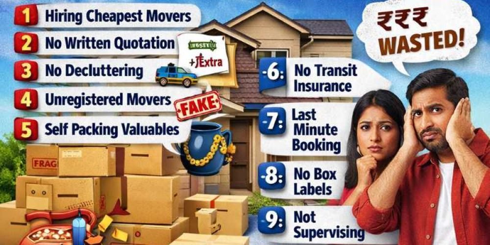 10 moving mistakes that cost Indians thousands of rupees during house shifting with packers and movers